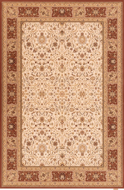 Dywan tradycyjny wełniany Agnella Regius Oskar kremowo-brązowy