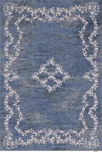 Dywan wełniany Agnella Regius Rozo niebieski