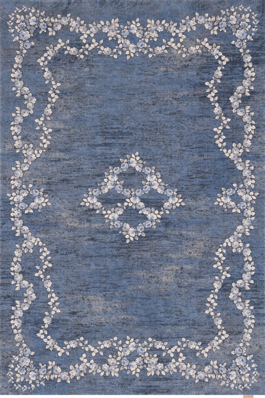 Dywan wełniany Agnella Regius Rozo niebieski