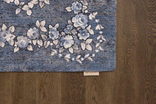 Dywan wełniany Agnella Regius Rozo niebieski - róg