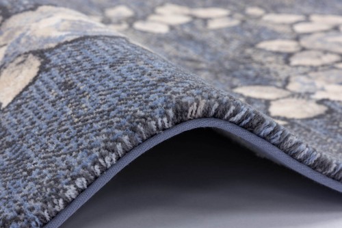 Dywan wełniany Agnella Regius Rozo niebieski - brzeg