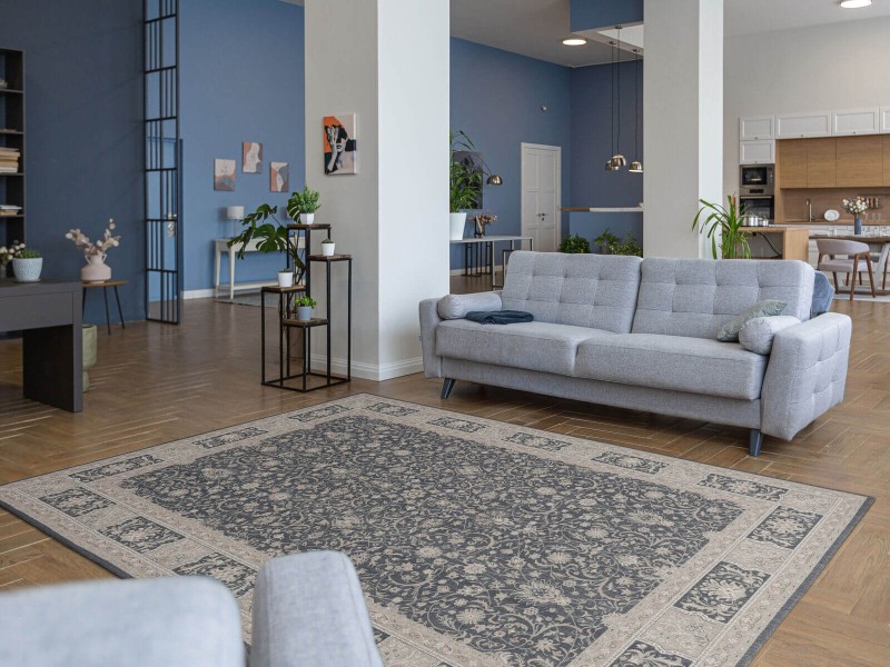 Dywan wełniany Agnella Regius Oskar grafitowy do salonu