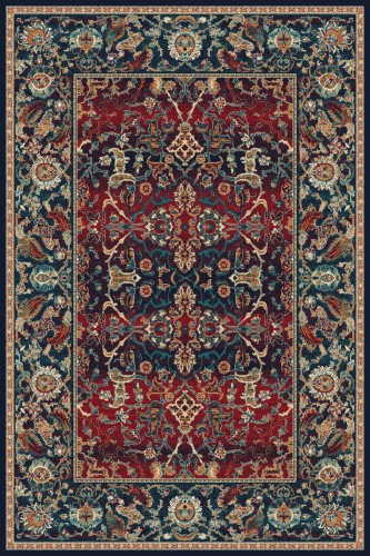 Dywan wełniany Agnella Isfahan Hela w kolorze granatowym