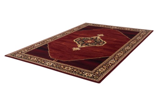 Dywanu z wełny Agnella Isfahan Uriasz kolor rubin rozmiar 2,00x3,00 m - zdjęcie pod kątem