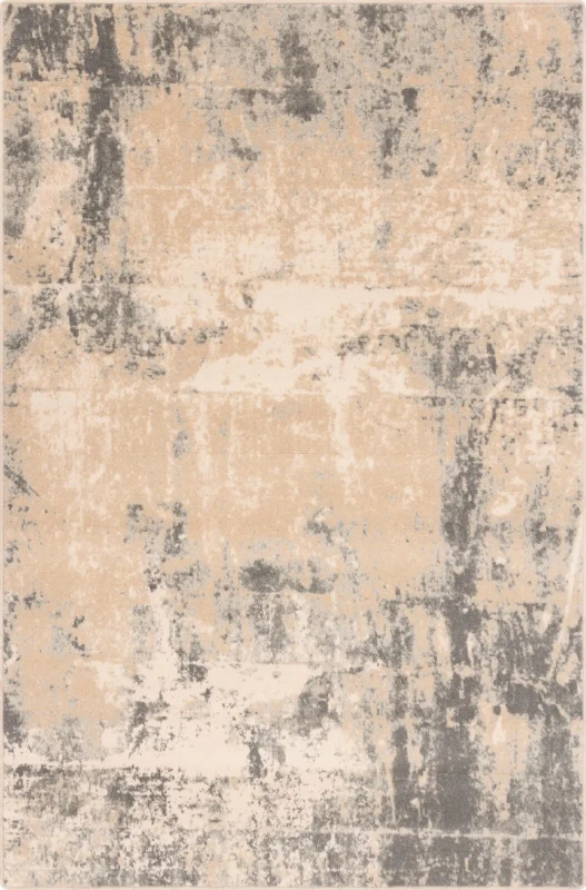 Dywan wełniany loftowy Agnella Isfahan M Contre kolor piaskowy