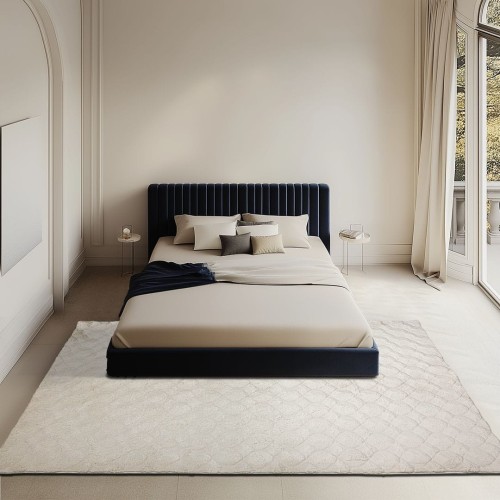 Dywan pluszowy Obsession Diamond Cut DMC 800 kremowy w sypialni