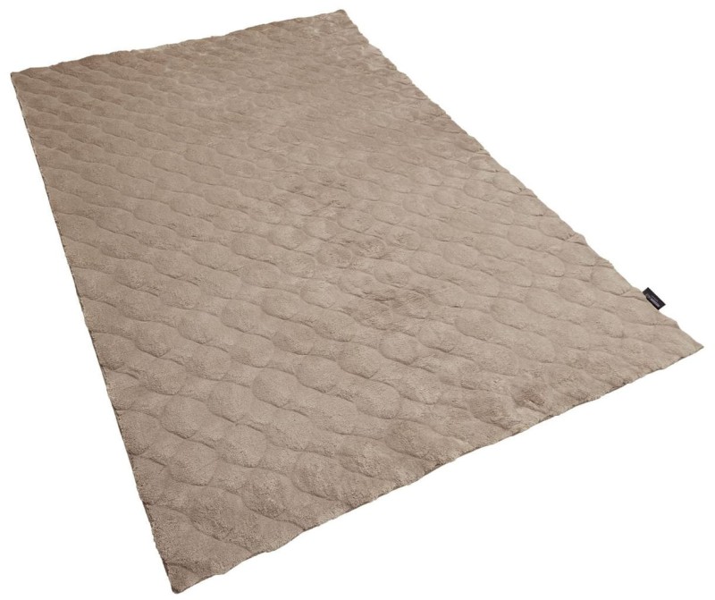 Rzut z boku na dywan pluszowy Obsession Diamond Cut DMC 800 taupe