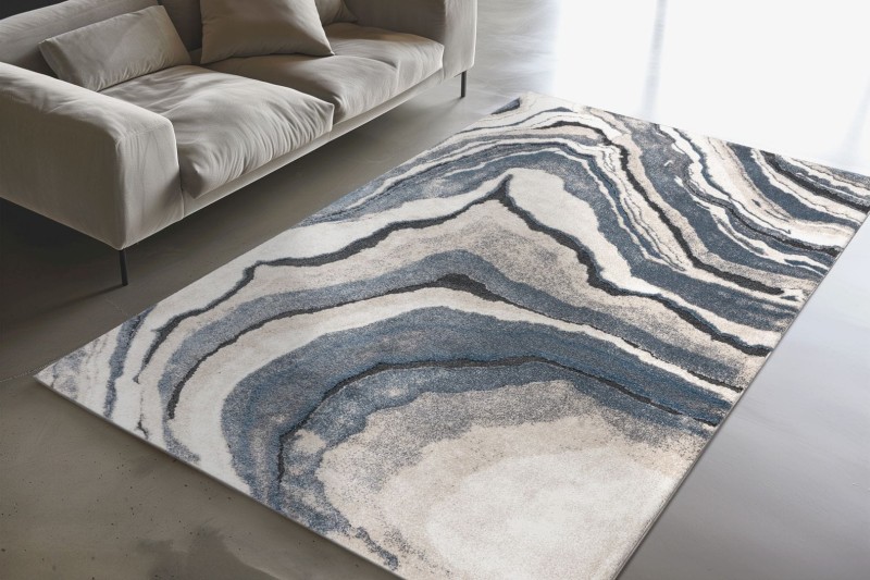 Dywan nowoczesny Obsession Bologna BOA 461 niebieski w pokoju