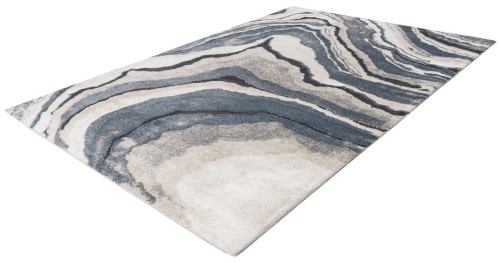 Rzut z boku  na niebieski dywan nowoczesny Obsession Bologna BOA 461