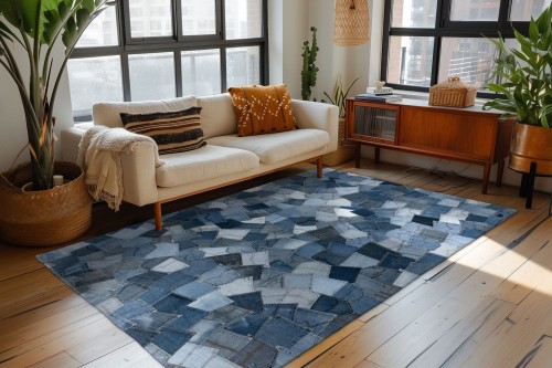 Dywan jeansowy w salonie Obsession Denim Pocket DPO465 jeans.jpg