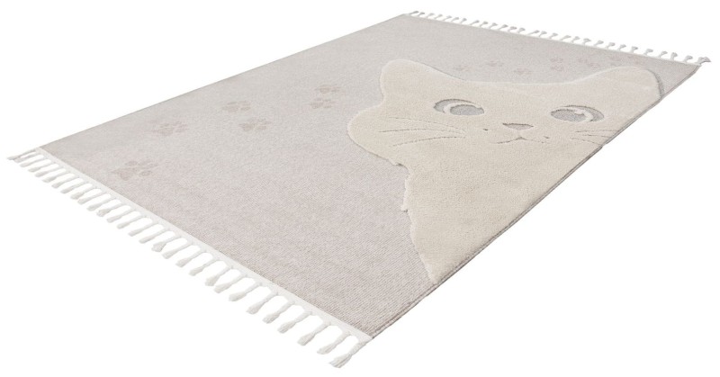 Rzut z boku na dywan dziecięcy Obsession Fano FAO 396 cats