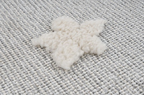 Detal  okrągłego dywanu dziecięcego Obsession Fano FAO 393 rabbit stars