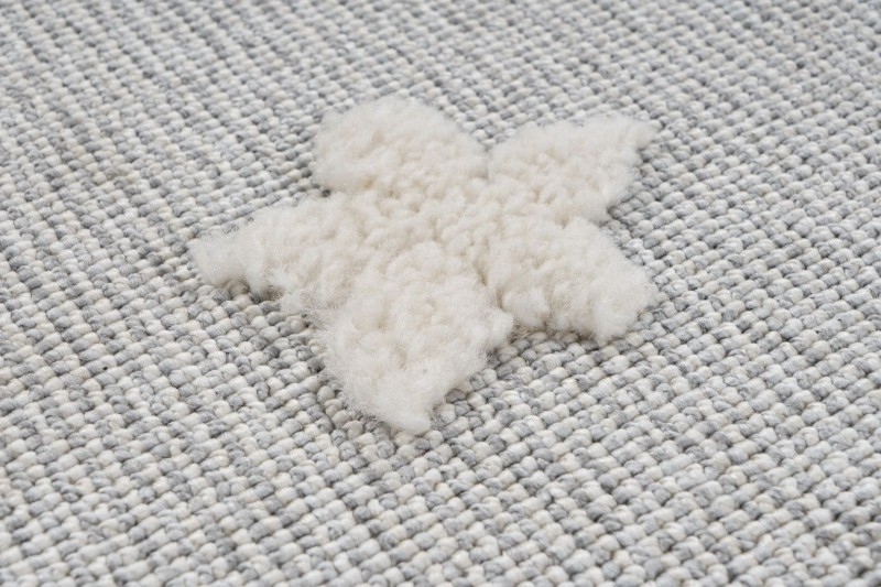 Detal  okrągłego dywanu dziecięcego Obsession Fano FAO 393 rabbit stars