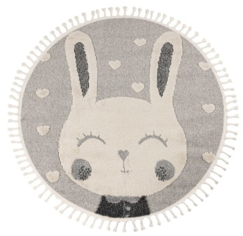Okrągły dywan dziecięcy Obsession Fano FAO 395 Rabbit Heart