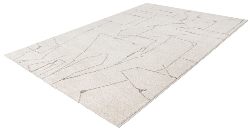 Rzut z boku na kremowy dywan nowoczesny Obsession Parma PMA 511
