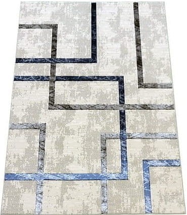 Dywan nowoczesny geometria Esprit 3609 beżowo-niebieski