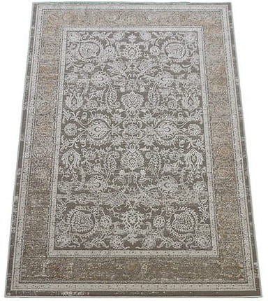 Rzut ukośny beżowego dywanu tradycyjnego Allianz 6301