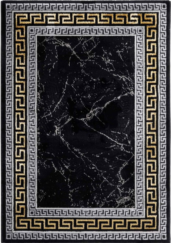 Dywan Creation ornament grecki czarno-złoty