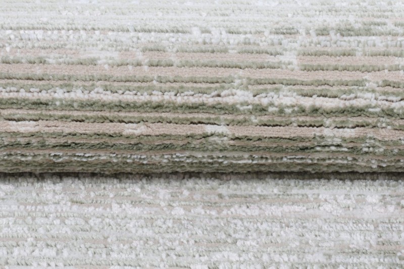 Zbliżenie runa zielonego dywanu nowoczesnego PS01A Como