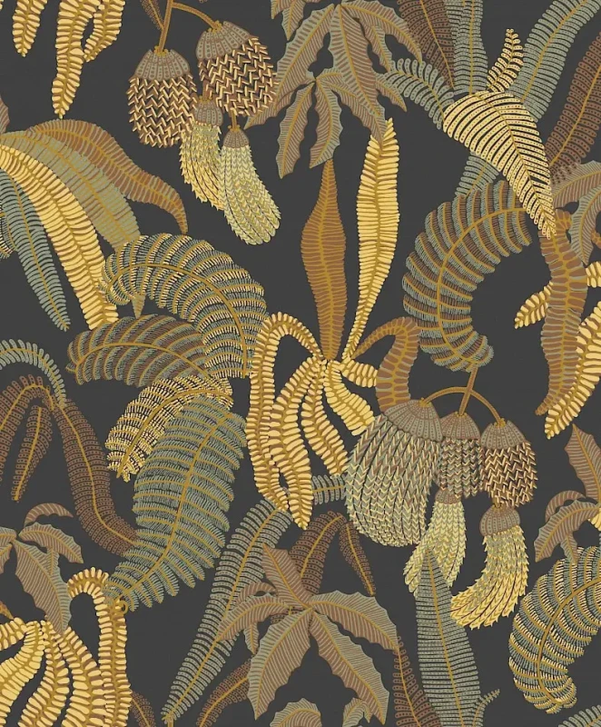 Tapeta roślinna Khroma Romance Nimfa Ceylon ROM002 zbliżenie wzoru.webp