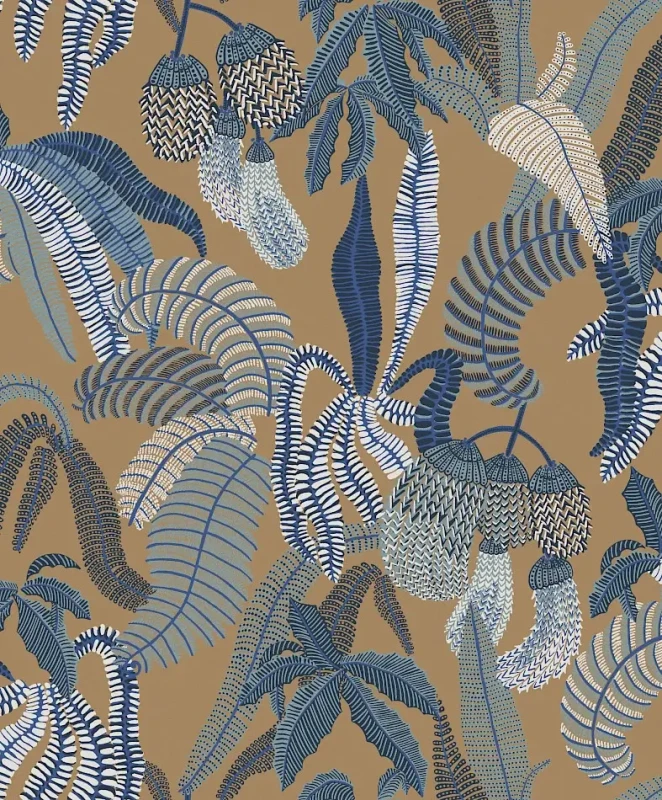 Tapeta wzór roślinny Khroma Romance Nimfa Ceylon ROM003 zbliżenie.webp