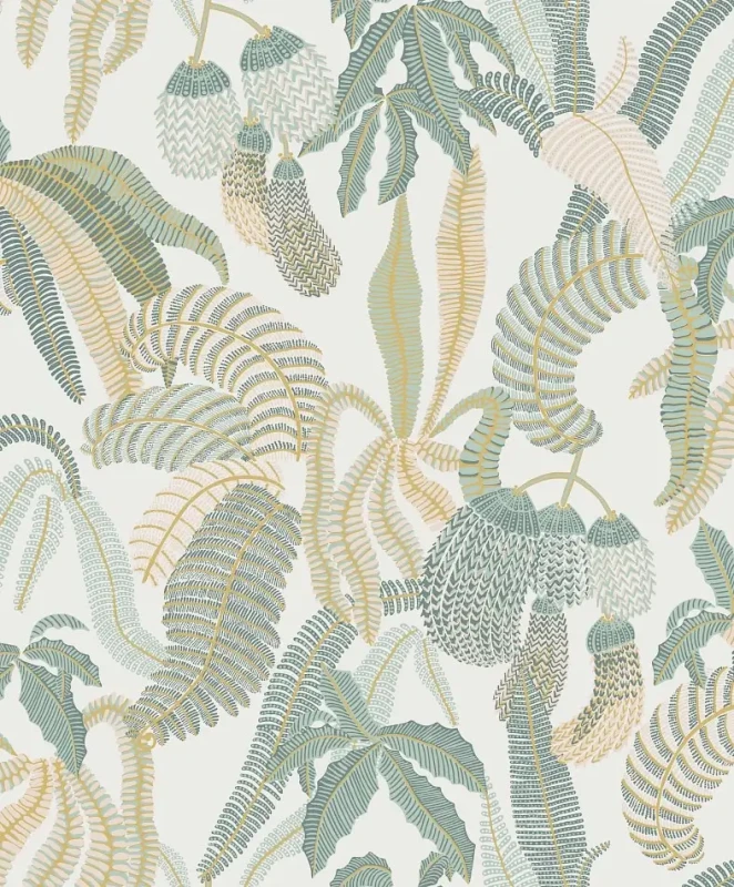 Tapeta roślinna Khroma Romance Nimfa Skylight ROM005 zbliżenie wzoru.webp