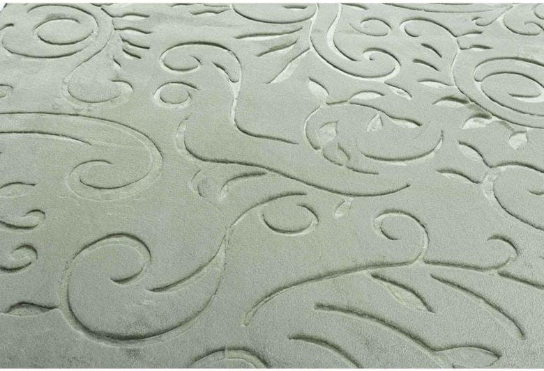 Wzór zielonego dywanu pluszowego Alaska liście