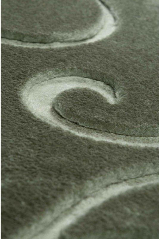 Zbliżenie runa zielonego dywanu pluszowego Alaska liście