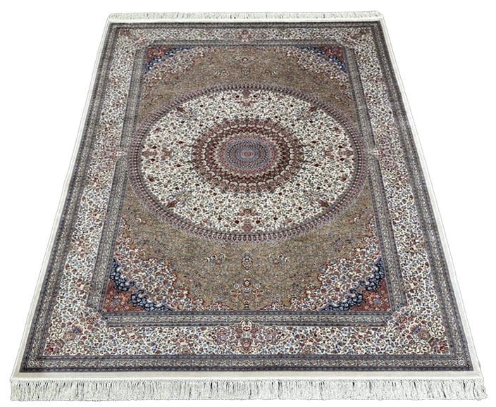 Rzut z góry dywanu ekskluzywnego Anatolian Silk 32510 cream