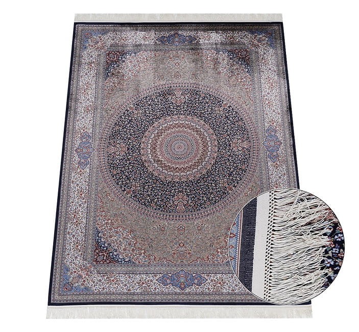 Przybliżenie na frędzle dywanu ekskluzywnego Anatolian Silk 32510 blue