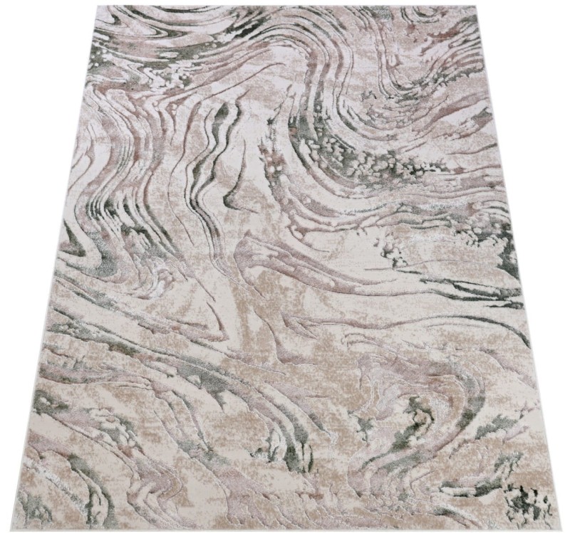 Rzuy ukośny kremowego dywanu nowoczesnego NR22D Como