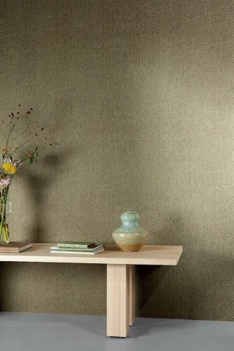 Tapeta oliwkowa do salonu Khroma Romance Tonnet Olive ROM302.webp