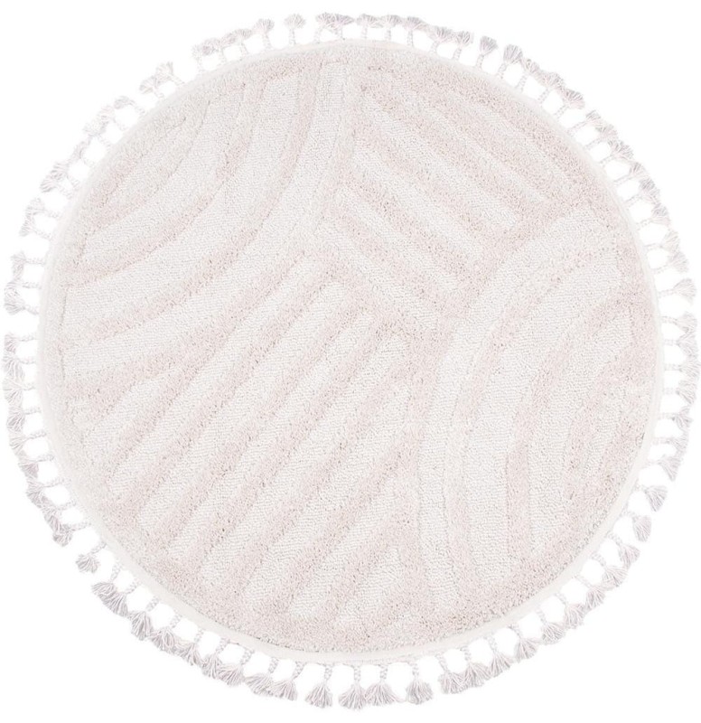 Dywan boho okrągły Berber Havana 9754 ivory