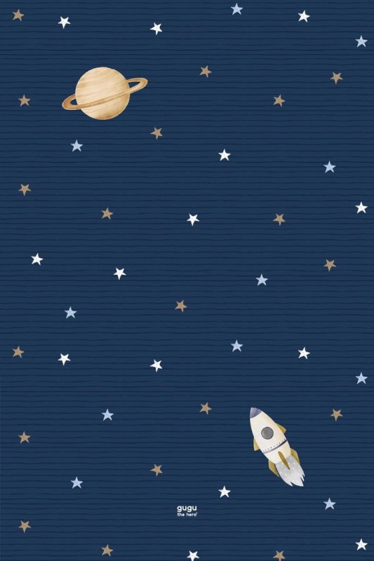 Mata podłogowa dla dzieci Nighty Space Big w kolorze granatowym