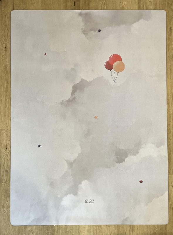 Mata podłogowa dla dzieci Prime Baloon Dream Big na dębowej podłodze