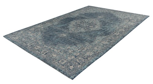 Rzut z boku na dywan vintage zewnętrzny Obsession Nordic NIC875 navy