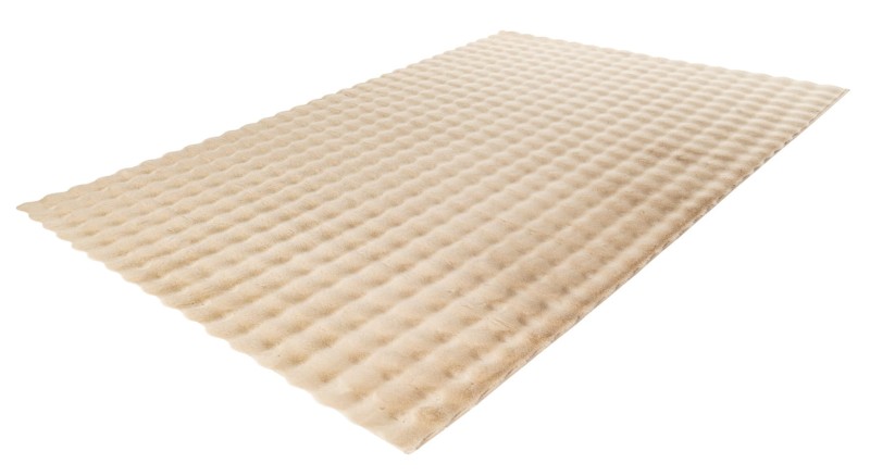 Rzut z boku na dywan pluszowy Aspen ASP485 beige Obsession
