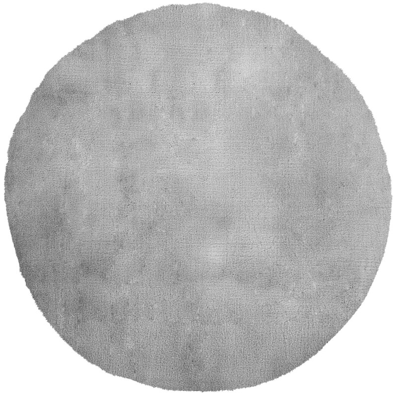 Dywan pluszowy okrągły Obsession Cha Cha CHA535 silver