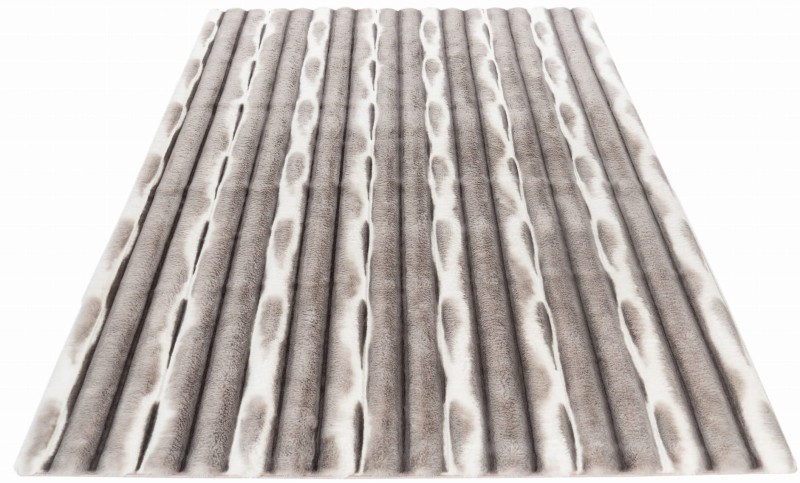 Rzut ukośny dywanu pluszowego Obsession Waves WAV305 silver