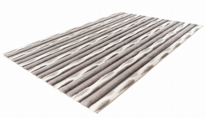 Rzut z boku na dywan pluszowy Obsession Waves WAV305 silver