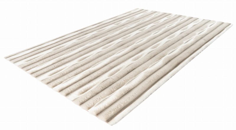 Rzut z boku na dywan pluszowy Obsession Waves WAV305 taupe