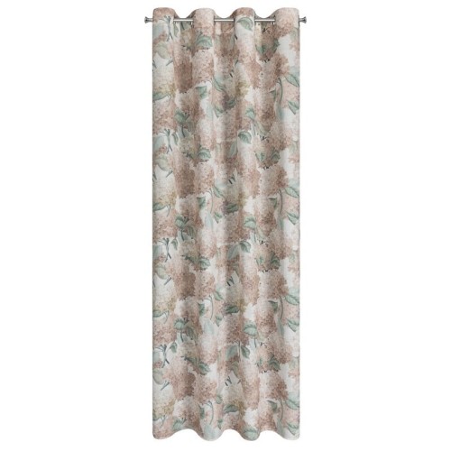 Zasłona kwiatowa 140x250 cm przelotki Demi naturalny