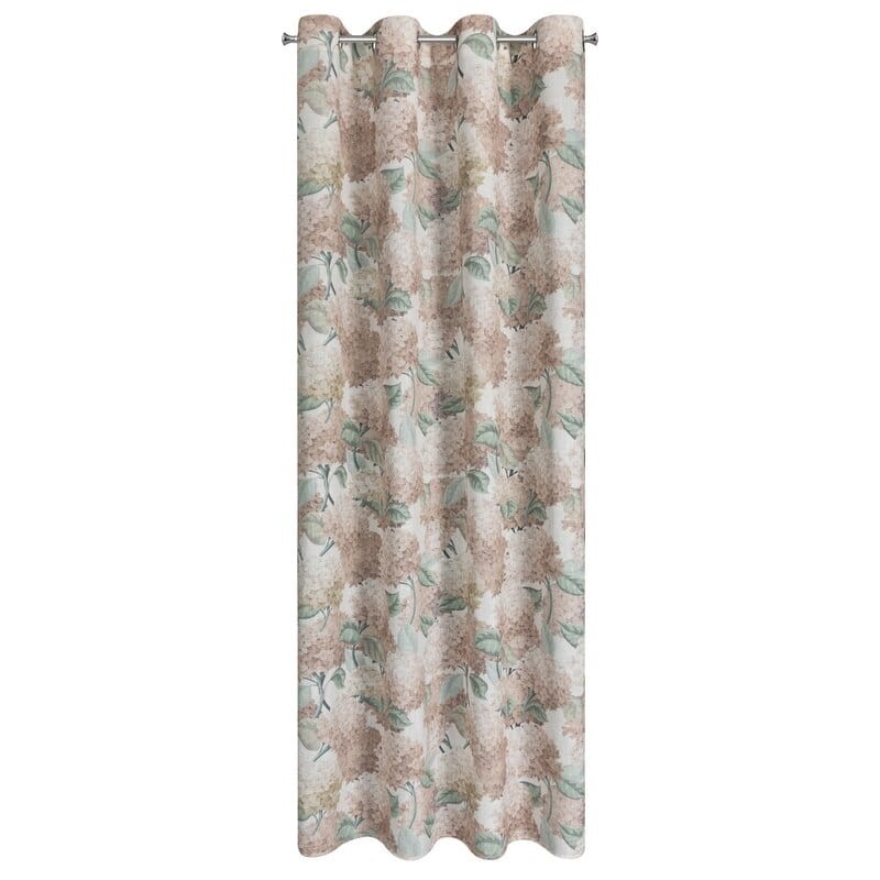 Zasłona kwiatowa 140x250 cm przelotki Demi naturalny