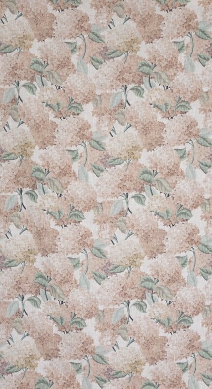 Zasłona hortensje 140x250 cm przelotki Demi naturalny