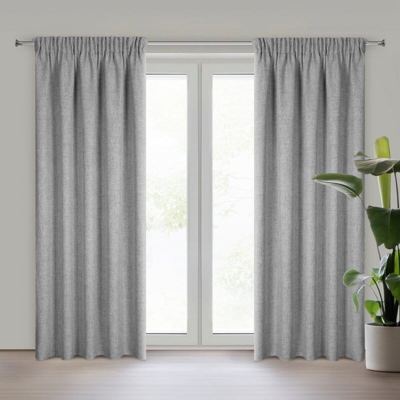 Zasłona gotowa 140x270 cm na taśmie Jula 2 srebrna