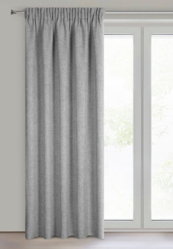 Zasłona srebrna 140x270 cm na taśmie Jula 2 na karniszu