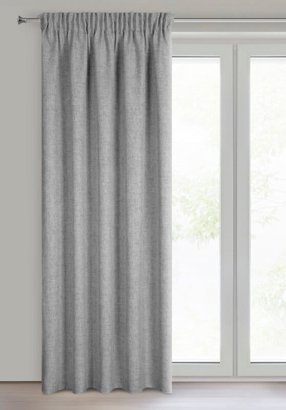 Zasłona srebrna 140x270 cm na taśmie Jula 2 na karniszu