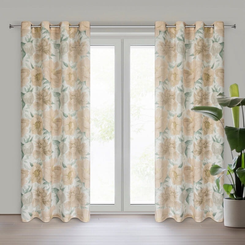 Zasłona gotowa 140x250 cm przelotki Karla naturalny