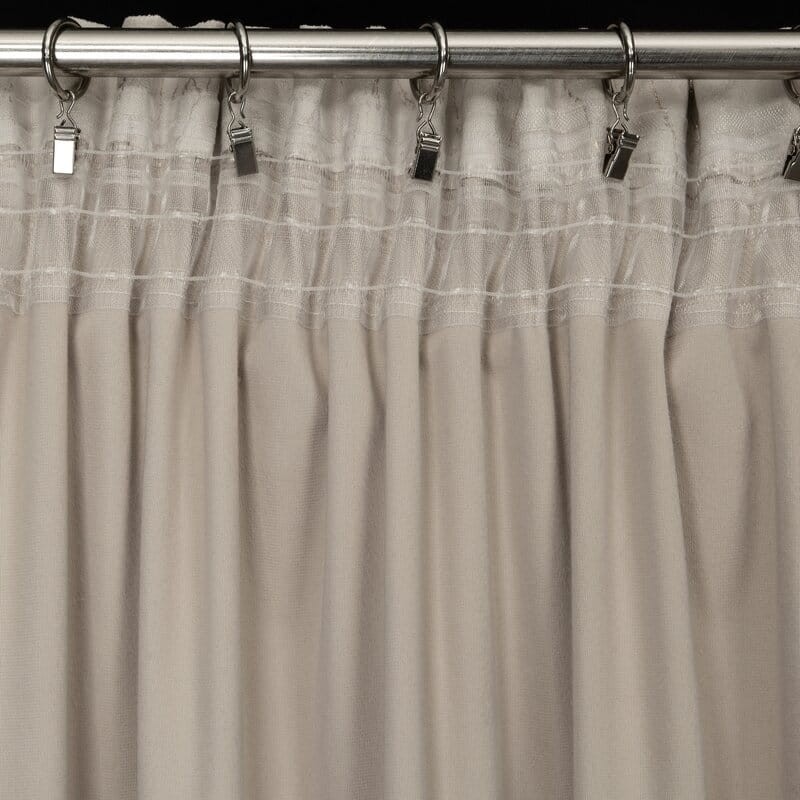 Zasłona na taśmie do karnisza z kółkami 140x300 cm Nadia beżowo-złota