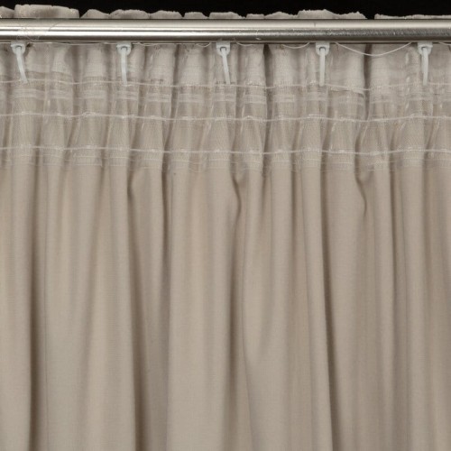 Zasłona na taśmie do karnisza szynowego 140x300 cm Nadia beżowo-złota